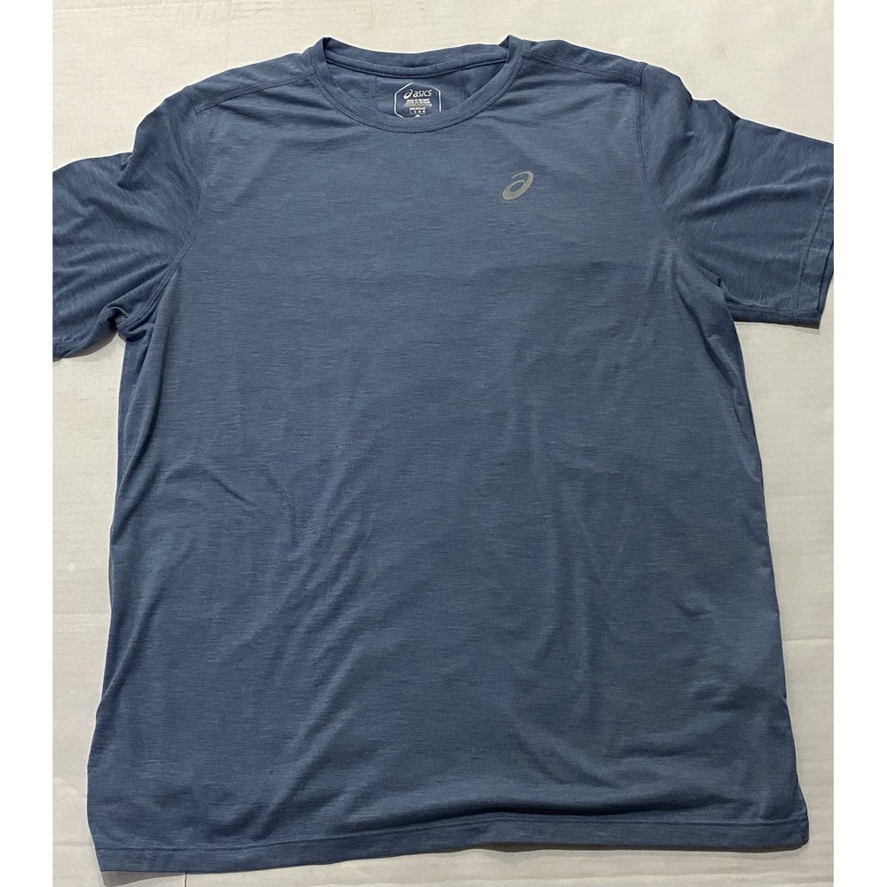 Asics Short Sleeve Running Training Shirt Blue. Large